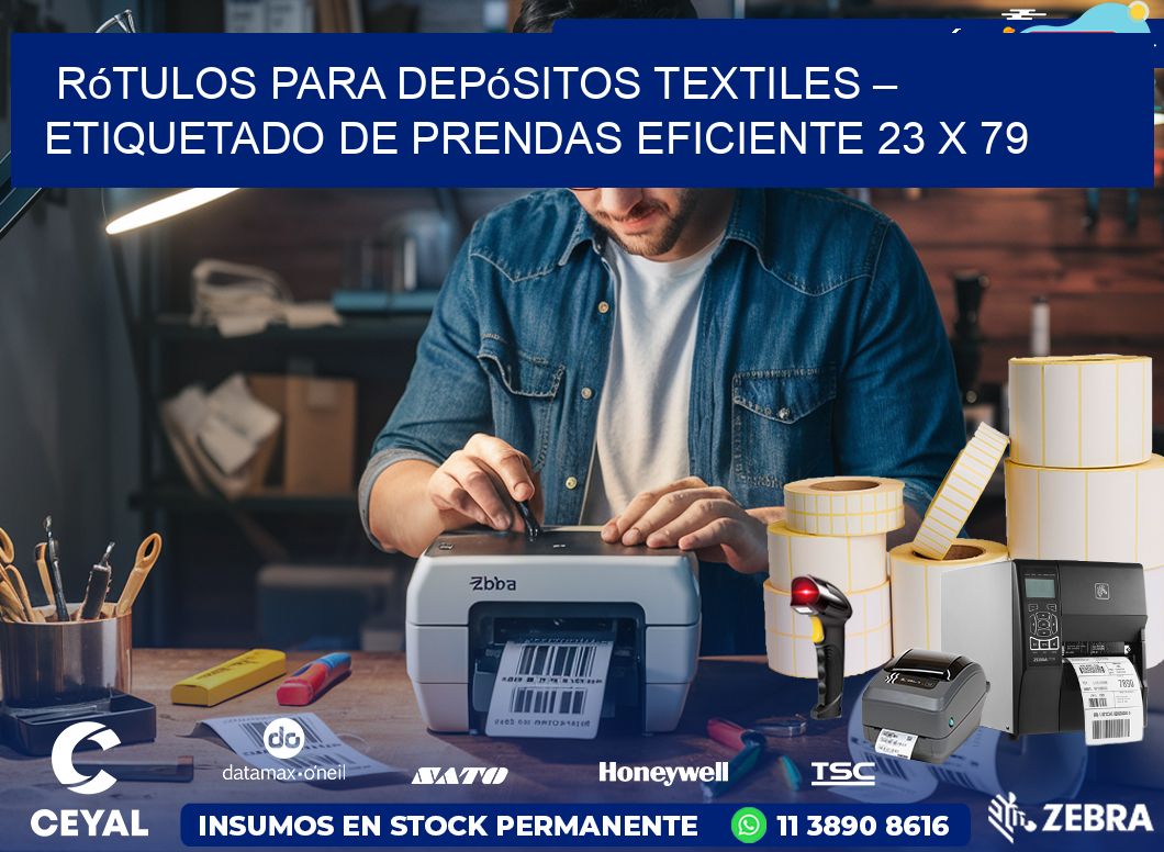 Rótulos para Depósitos Textiles – Etiquetado de Prendas Eficiente 23 x 79