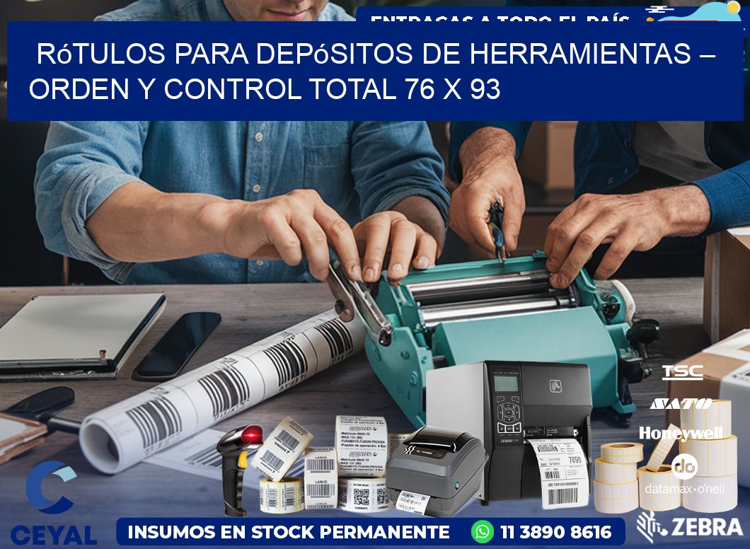 Rótulos para Depósitos de Herramientas – Orden y Control Total 76 x 93