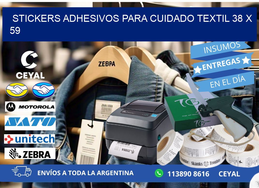 STICKERS ADHESIVOS PARA CUIDADO TEXTIL 38 x 59