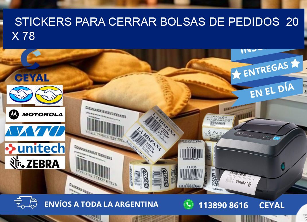 STICKERS PARA CERRAR BOLSAS DE PEDIDOS 20 x 78
