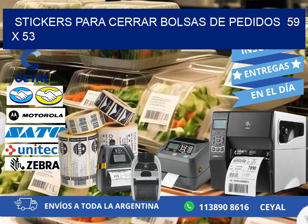 STICKERS PARA CERRAR BOLSAS DE PEDIDOS  59 x 53