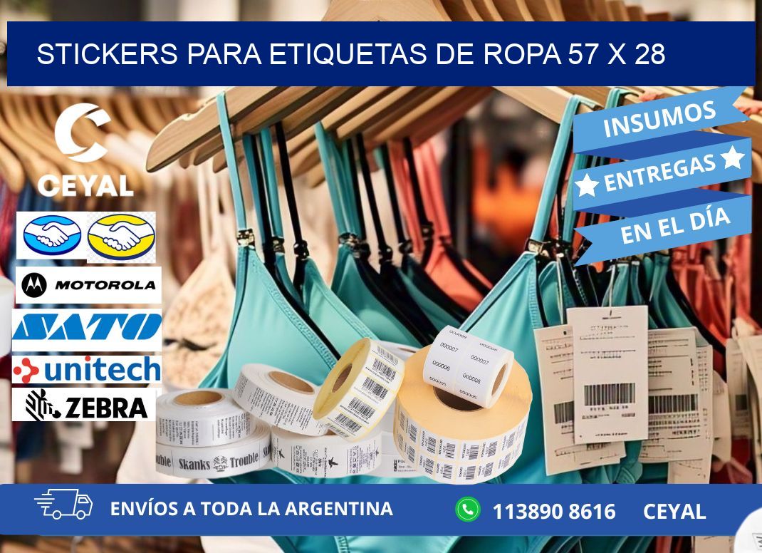 STICKERS PARA ETIQUETAS DE ROPA 57 x 28