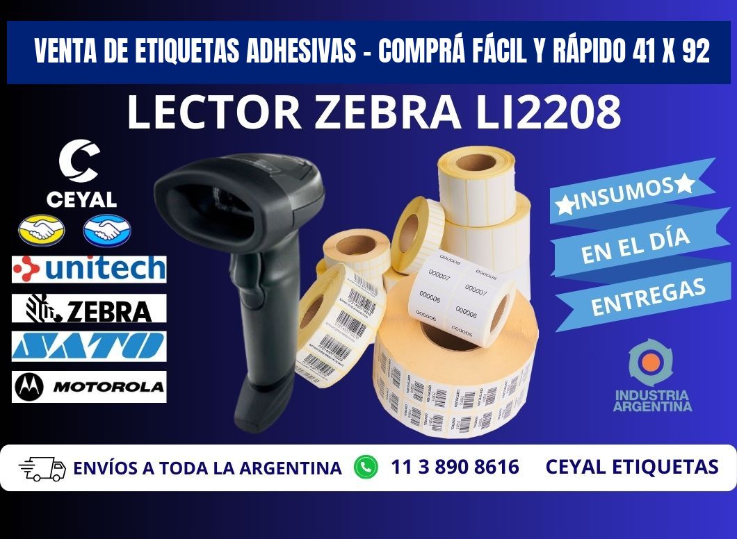 VENTA DE ETIQUETAS ADHESIVAS – COMPRÁ FÁCIL Y RÁPIDO 41 x 92