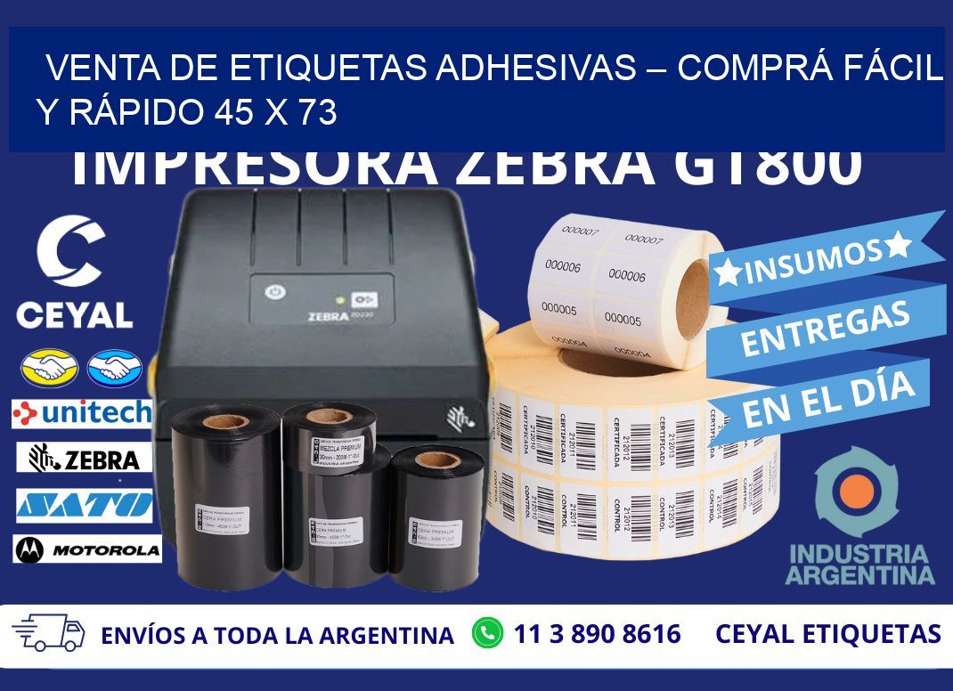 VENTA DE ETIQUETAS ADHESIVAS – COMPRÁ FÁCIL Y RÁPIDO 45 x 73