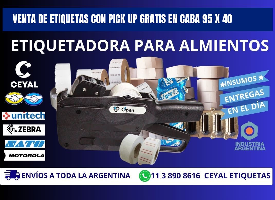 VENTA DE ETIQUETAS CON PICK UP GRATIS EN CABA 95 x 40