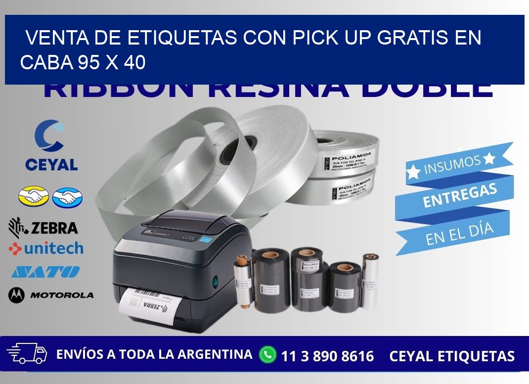 VENTA DE ETIQUETAS CON PICK UP GRATIS EN CABA 95 x 40