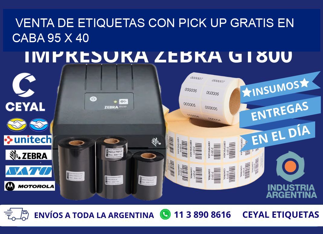 VENTA DE ETIQUETAS CON PICK UP GRATIS EN CABA 95 x 40