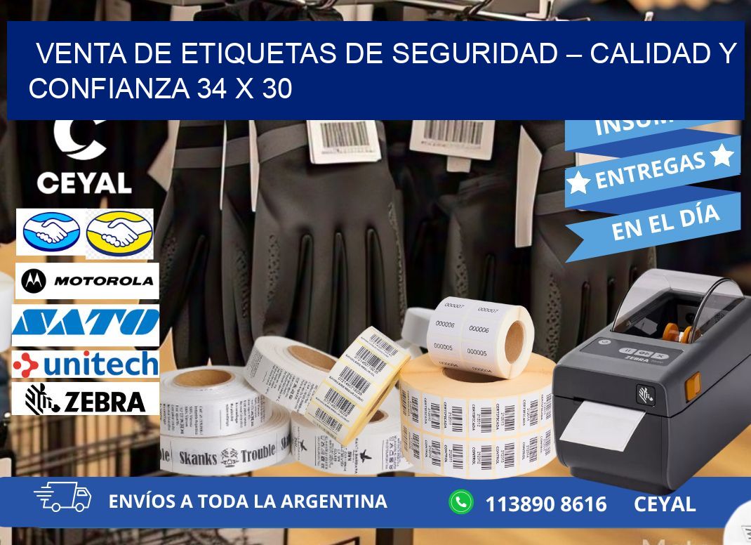 VENTA DE ETIQUETAS DE SEGURIDAD – CALIDAD Y CONFIANZA 34 x 30