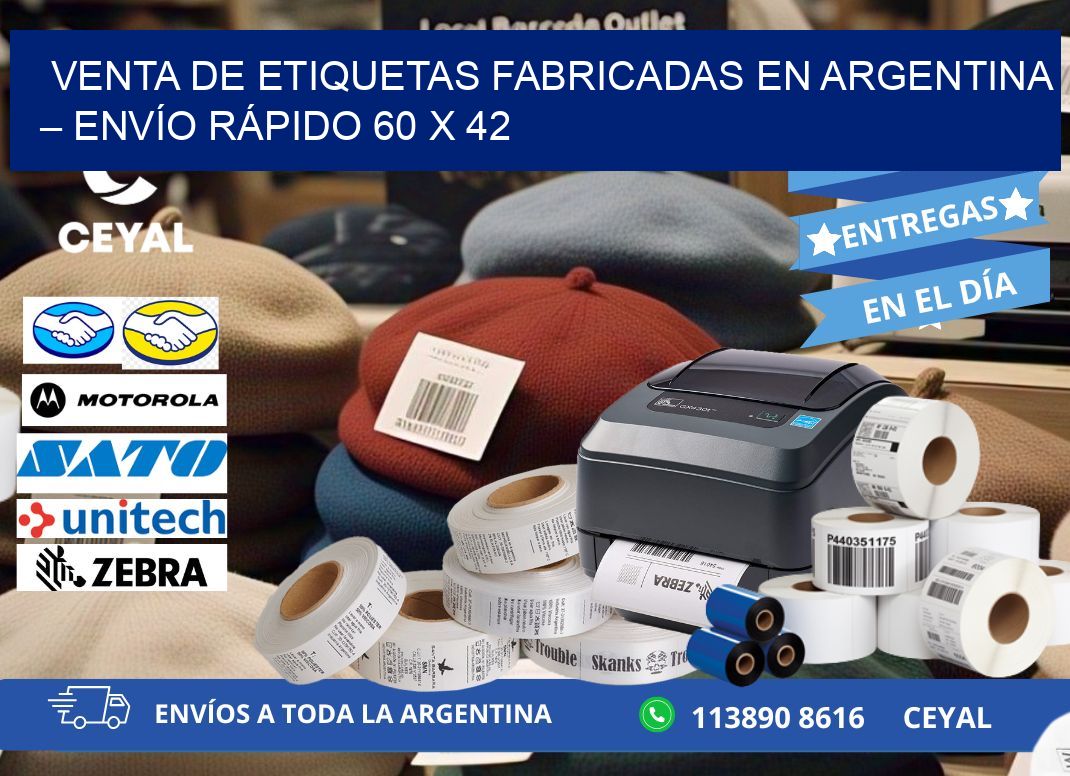 VENTA DE ETIQUETAS FABRICADAS EN ARGENTINA – ENVÍO RÁPIDO 60 x 42