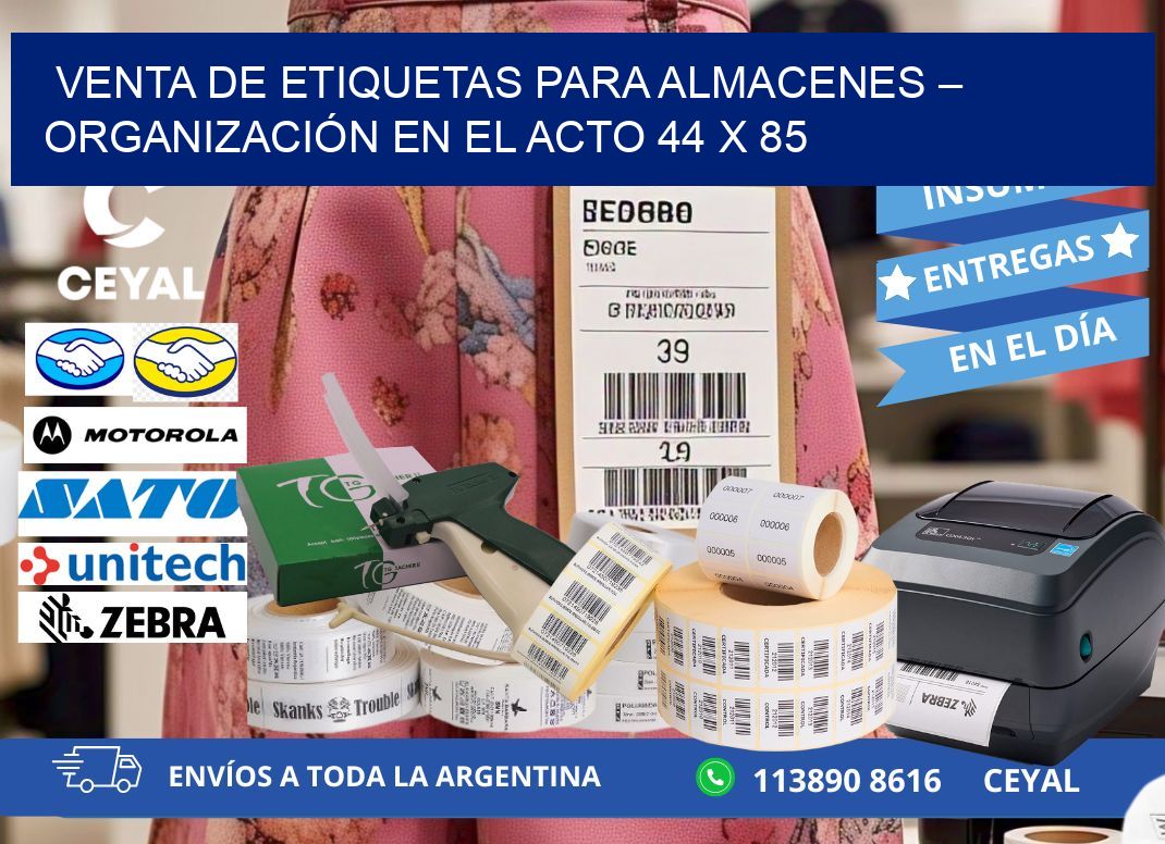 VENTA DE ETIQUETAS PARA ALMACENES – ORGANIZACIÓN EN EL ACTO 44 x 85