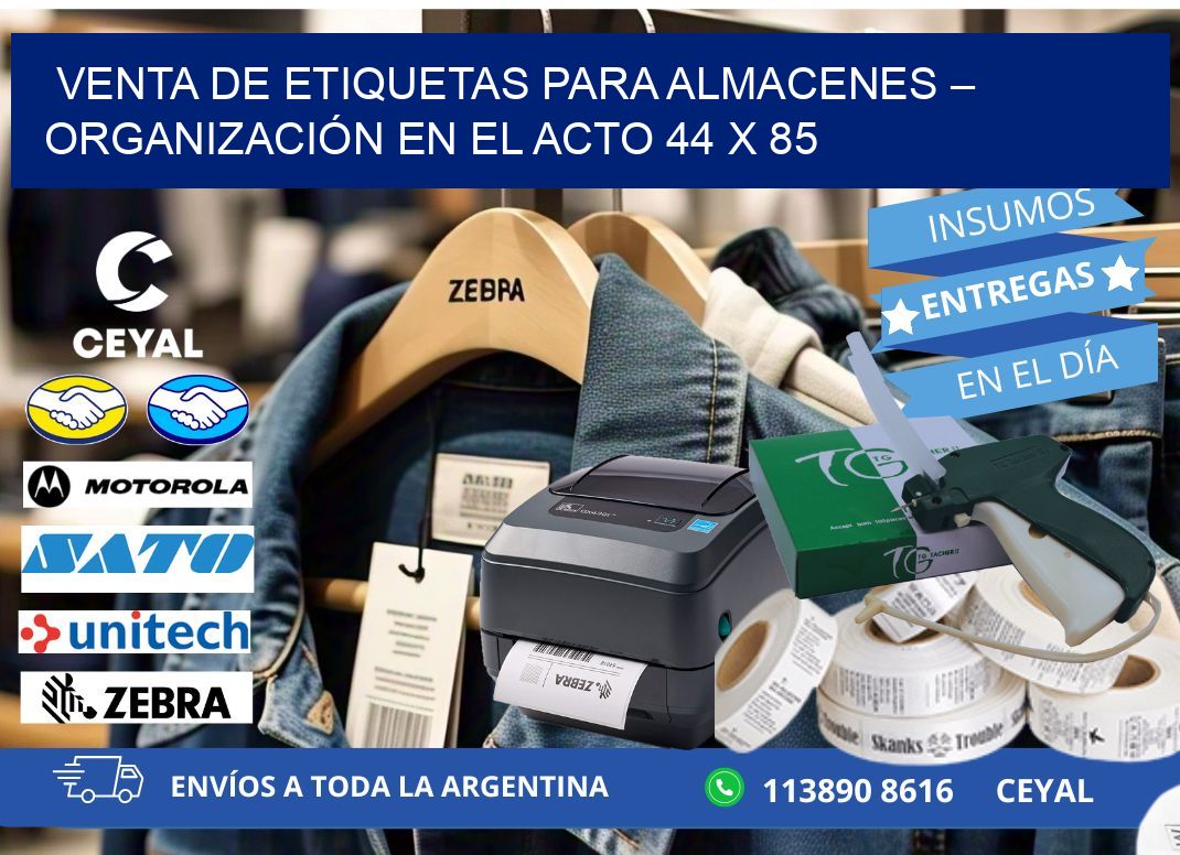 VENTA DE ETIQUETAS PARA ALMACENES – ORGANIZACIÓN EN EL ACTO 44 x 85