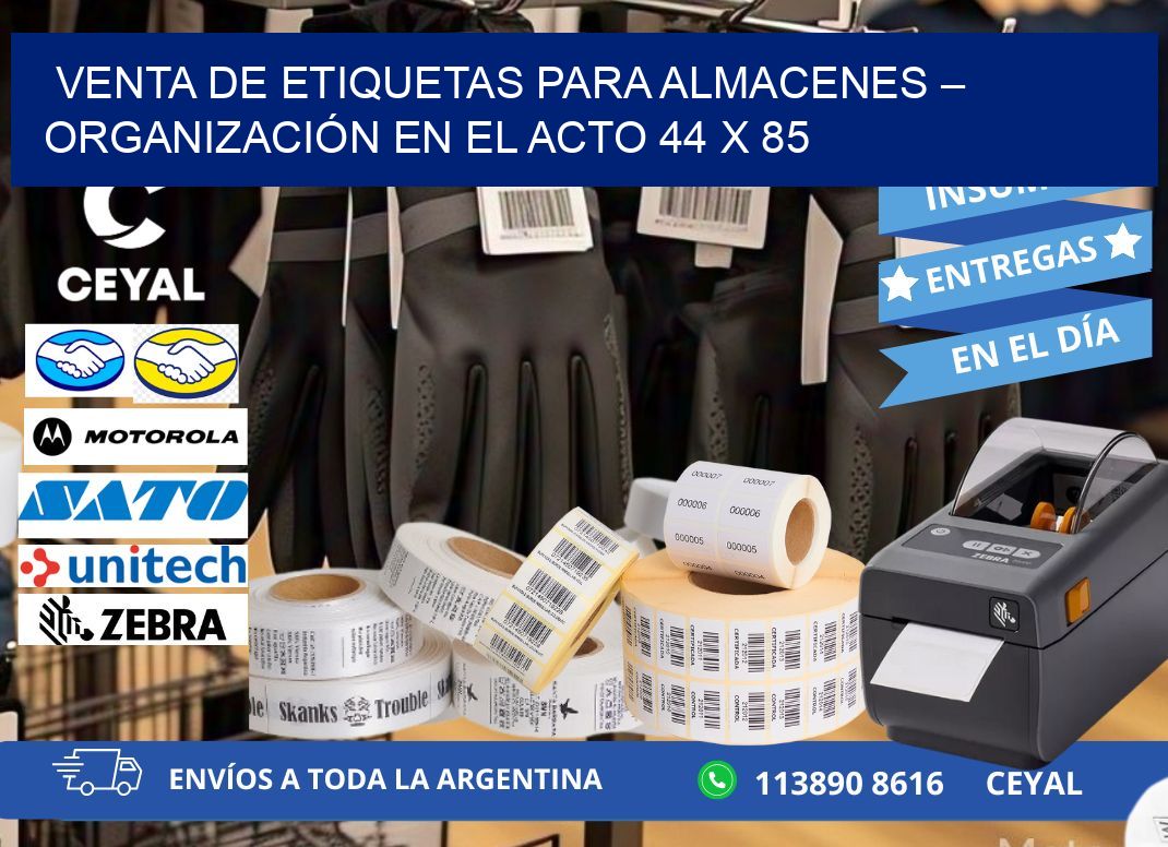 VENTA DE ETIQUETAS PARA ALMACENES – ORGANIZACIÓN EN EL ACTO 44 x 85