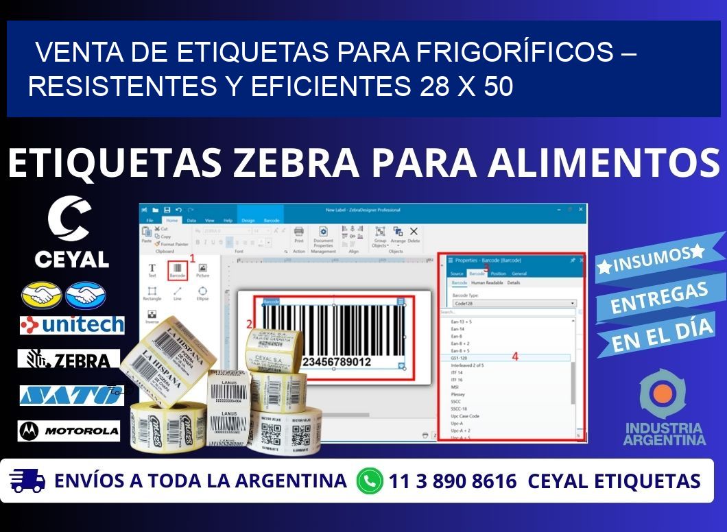 VENTA DE ETIQUETAS PARA FRIGORÍFICOS – RESISTENTES Y EFICIENTES 28 x 50