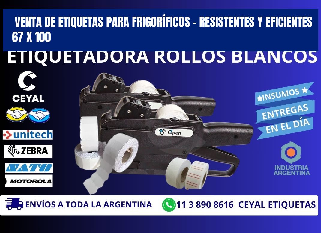 VENTA DE ETIQUETAS PARA FRIGORÍFICOS – RESISTENTES Y EFICIENTES 67 x 100