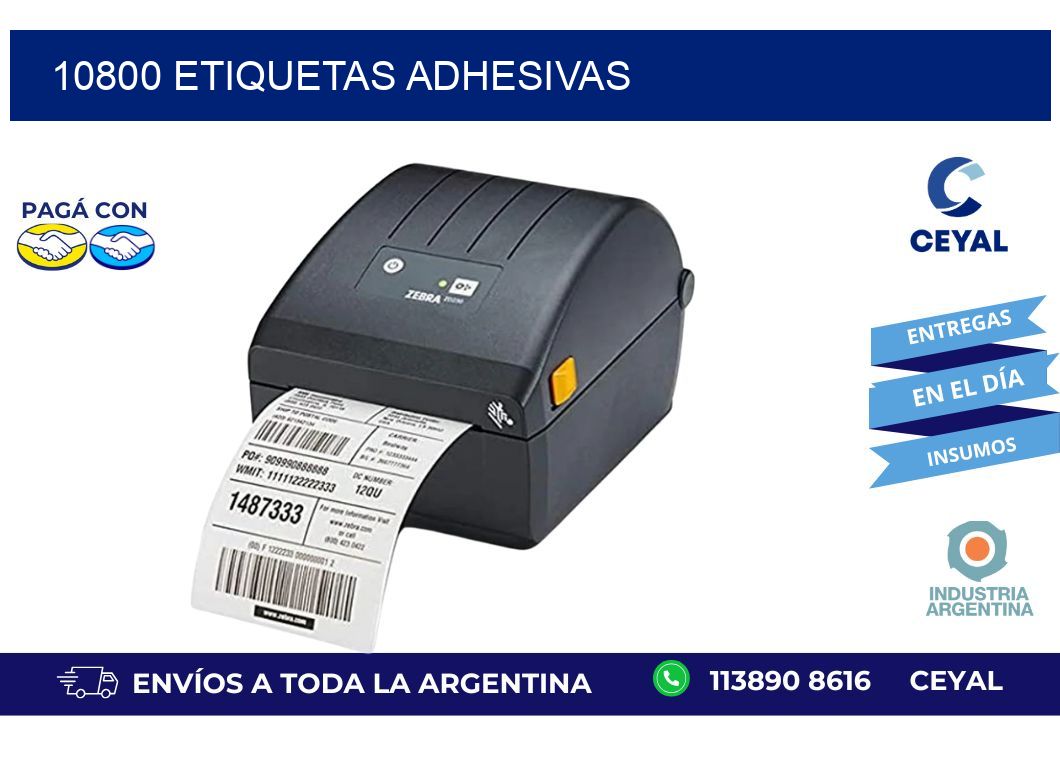 10800 ETIQUETAS ADHESIVAS