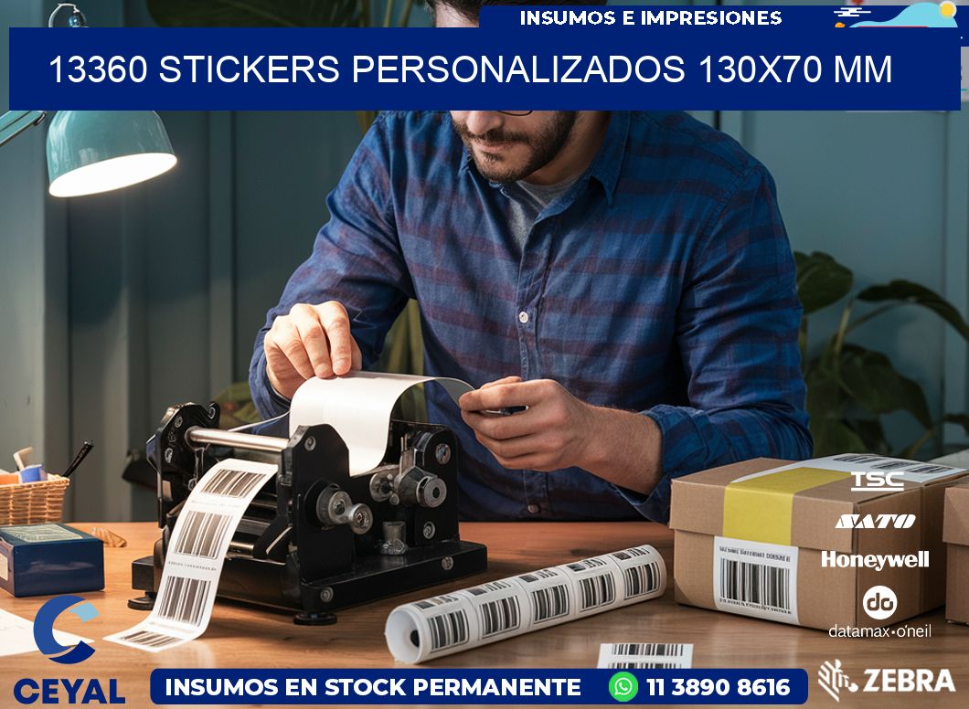 13360 STICKERS PERSONALIZADOS 130×70 mm