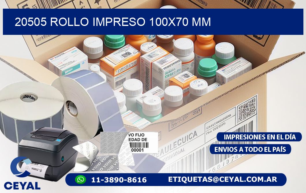 20505 ROLLO IMPRESO 100×70 mm