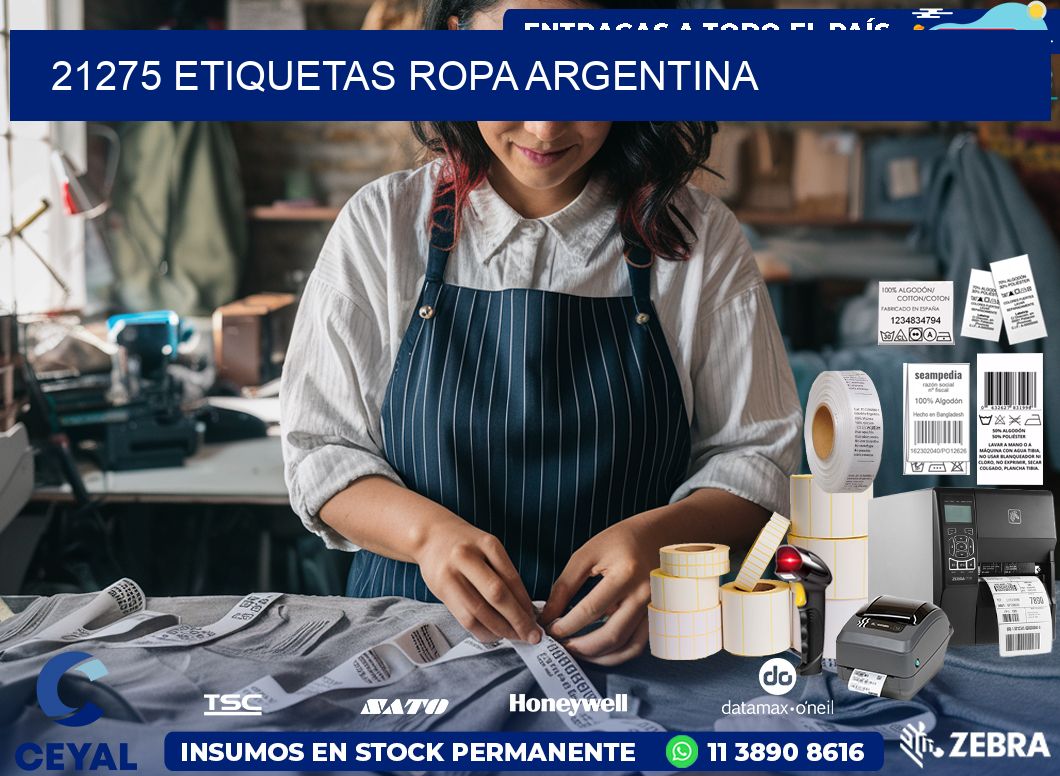 21275 ETIQUETAS ROPA ARGENTINA