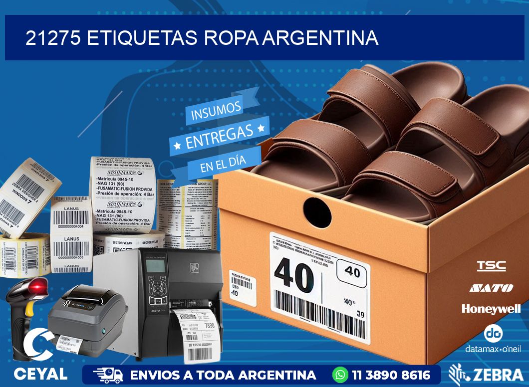 21275 ETIQUETAS ROPA ARGENTINA