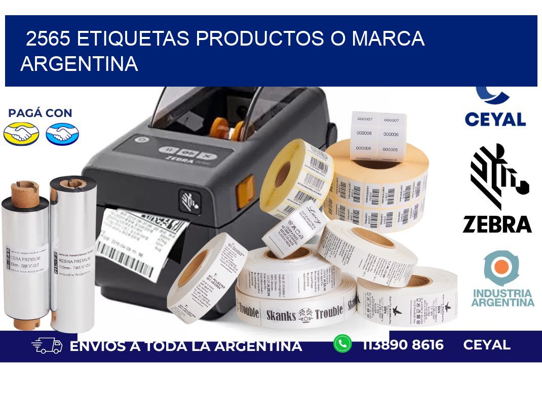 2565 ETIQUETAS PRODUCTOS O MARCA ARGENTINA
