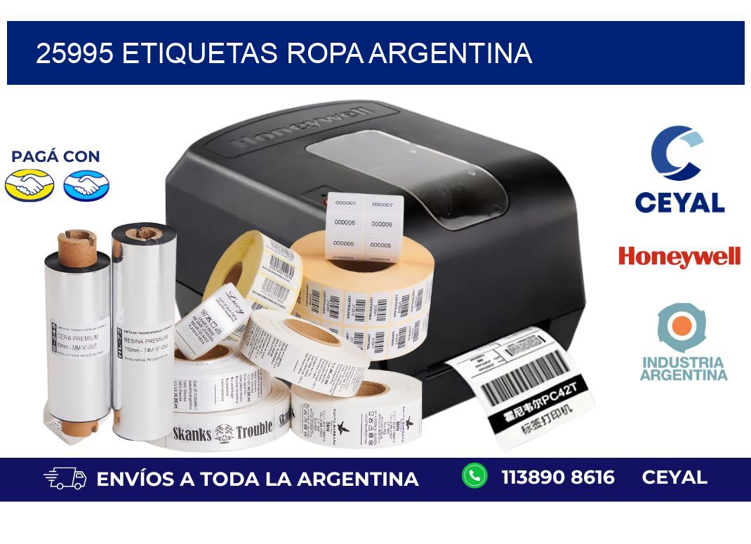 25995 ETIQUETAS ROPA ARGENTINA