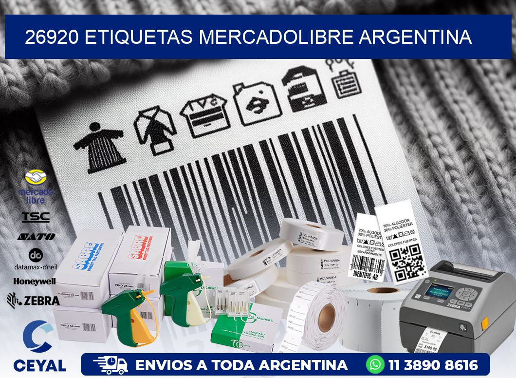 26920 ETIQUETAS MERCADOLIBRE ARGENTINA