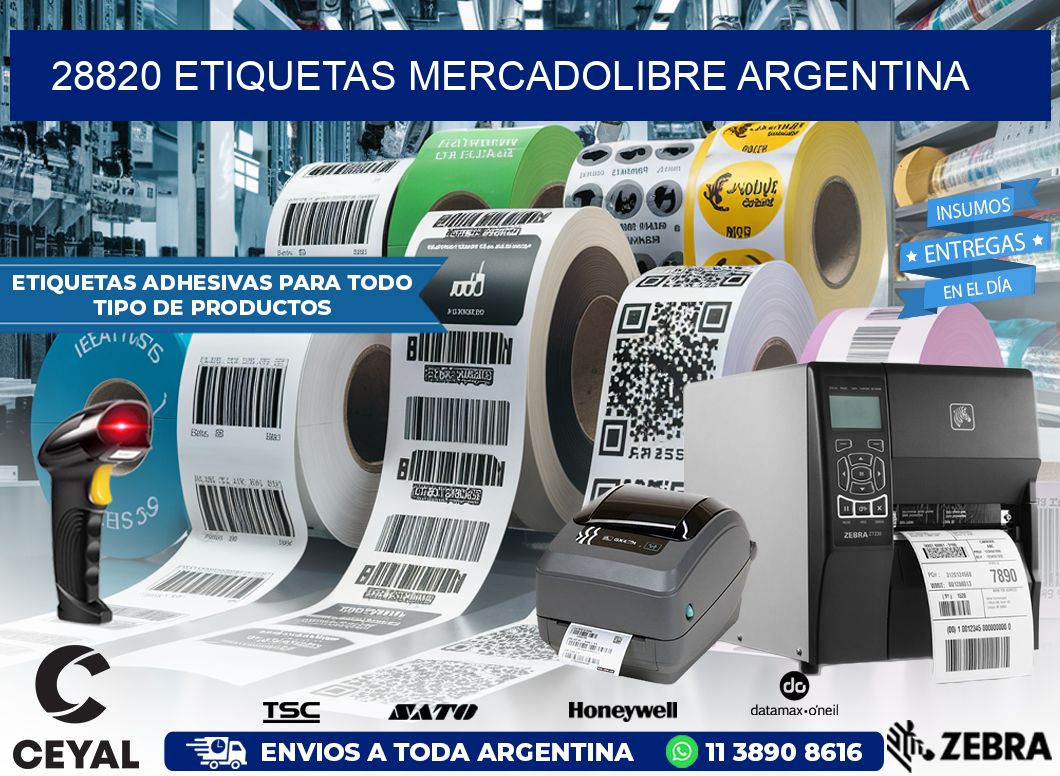 28820 ETIQUETAS MERCADOLIBRE ARGENTINA