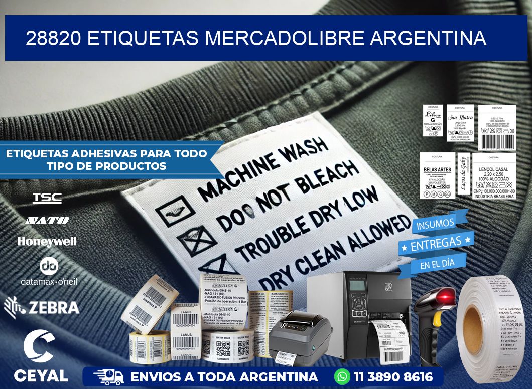 28820 ETIQUETAS MERCADOLIBRE ARGENTINA