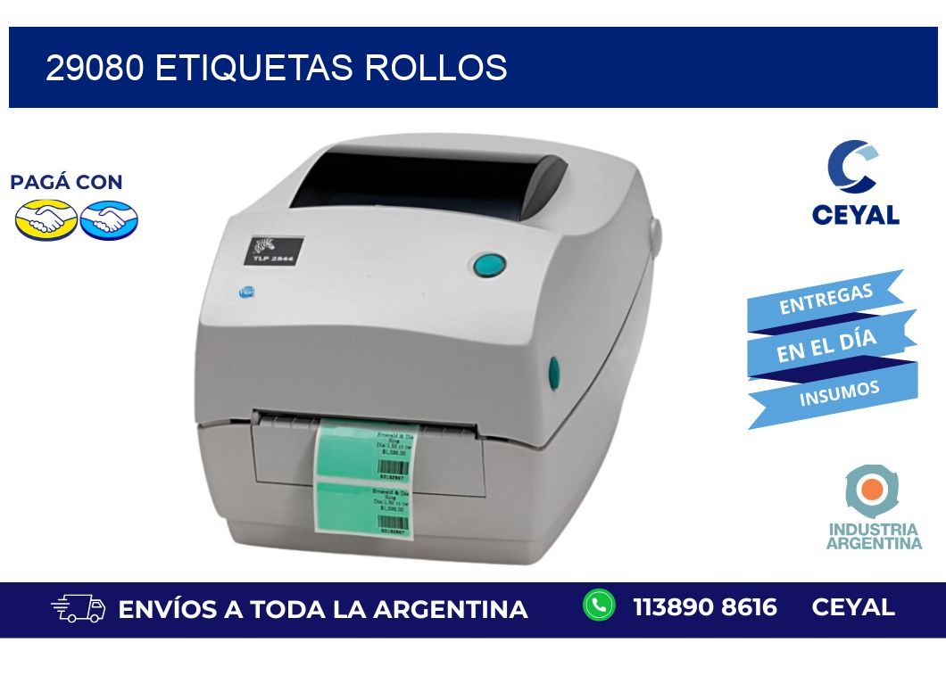 29080 ETIQUETAS ROLLOS