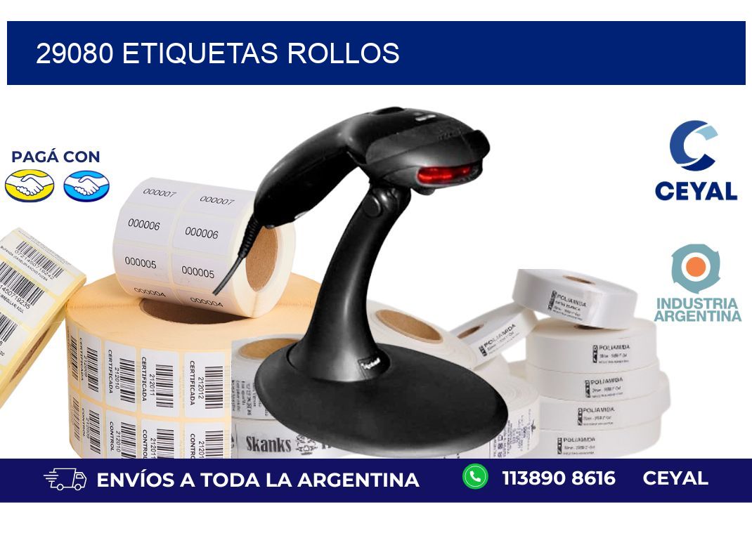 29080 ETIQUETAS ROLLOS