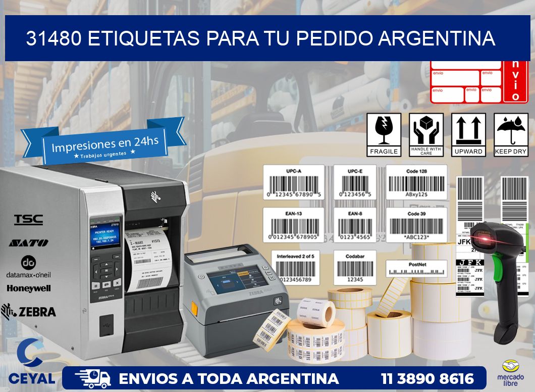 31480 ETIQUETAS PARA TU PEDIDO ARGENTINA