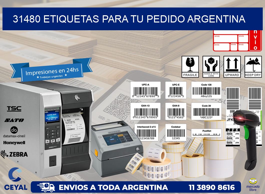 31480 ETIQUETAS PARA TU PEDIDO ARGENTINA