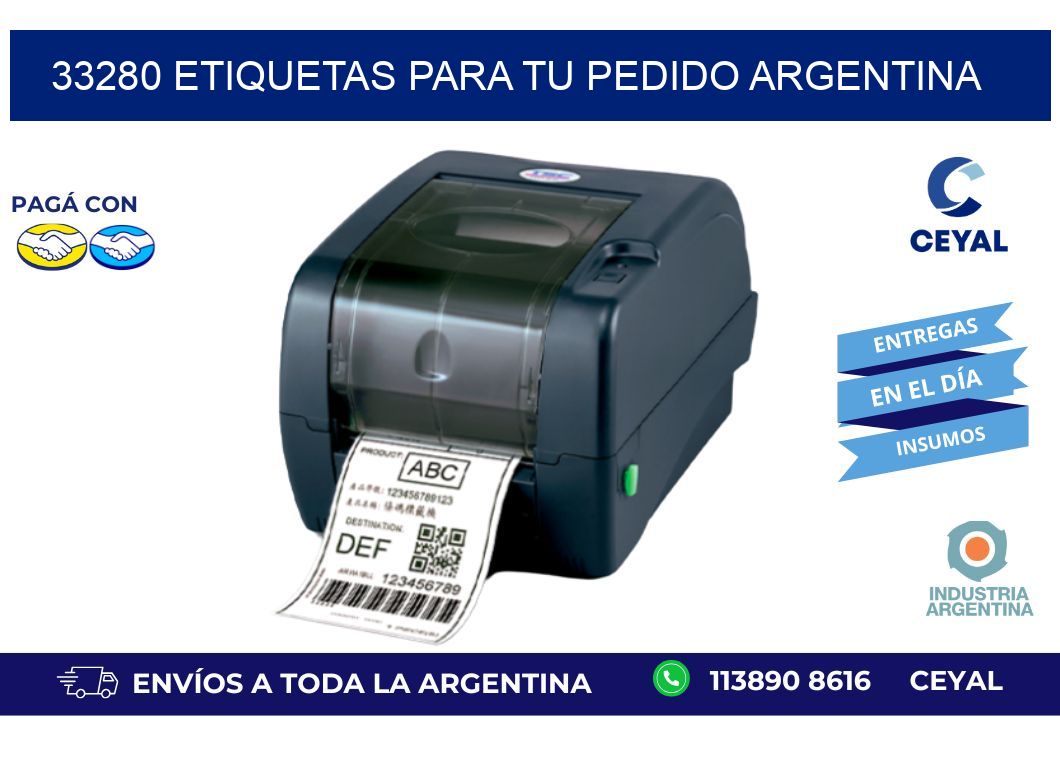 33280 ETIQUETAS PARA TU PEDIDO ARGENTINA