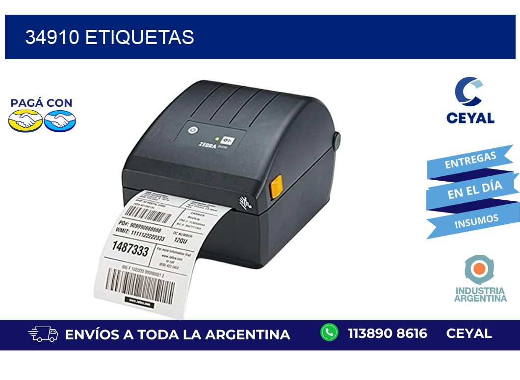 34910 ETIQUETAS