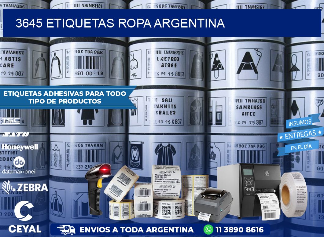 3645 ETIQUETAS ROPA ARGENTINA