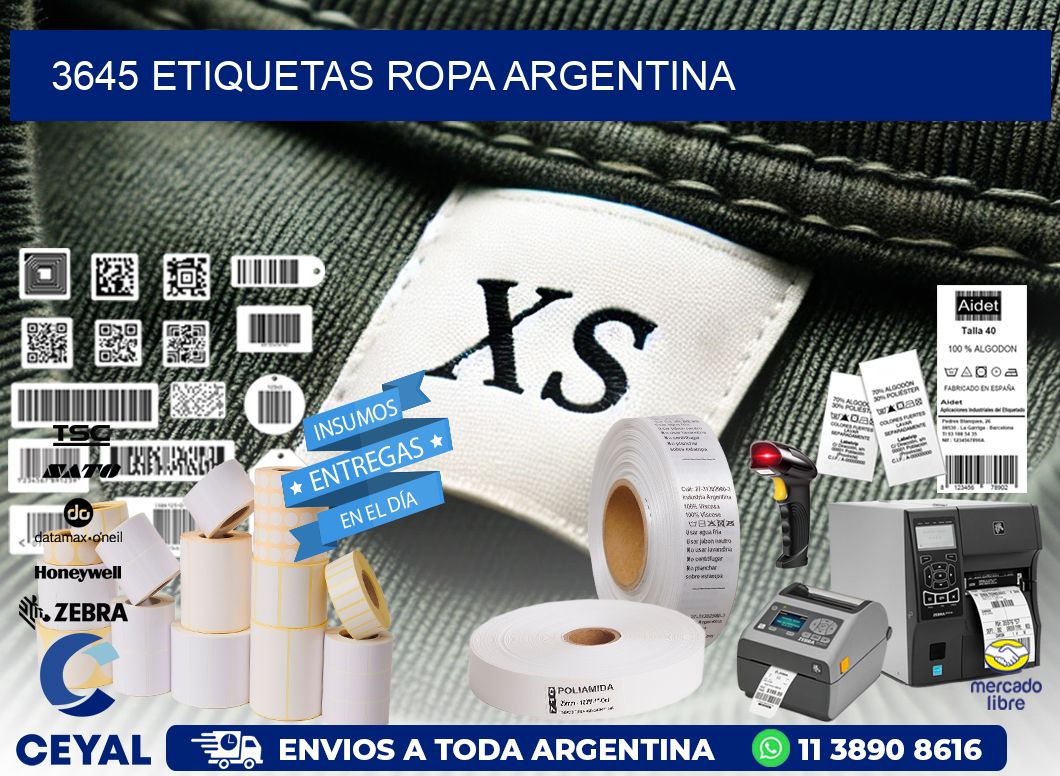 3645 ETIQUETAS ROPA ARGENTINA
