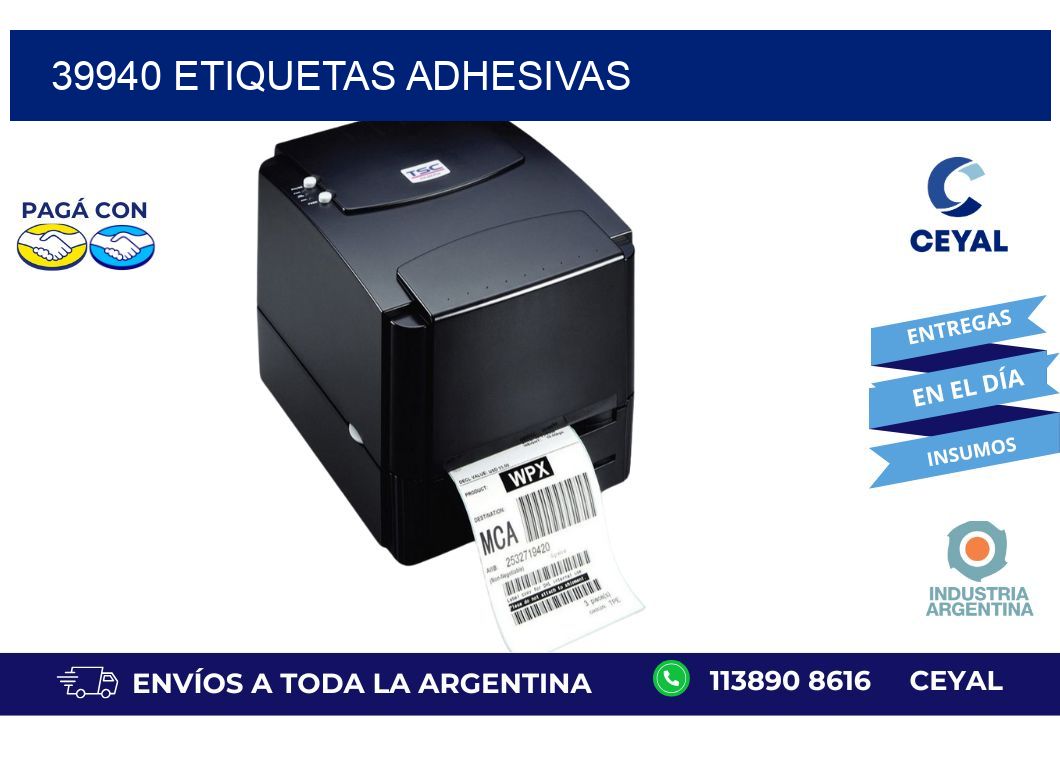 39940 ETIQUETAS ADHESIVAS