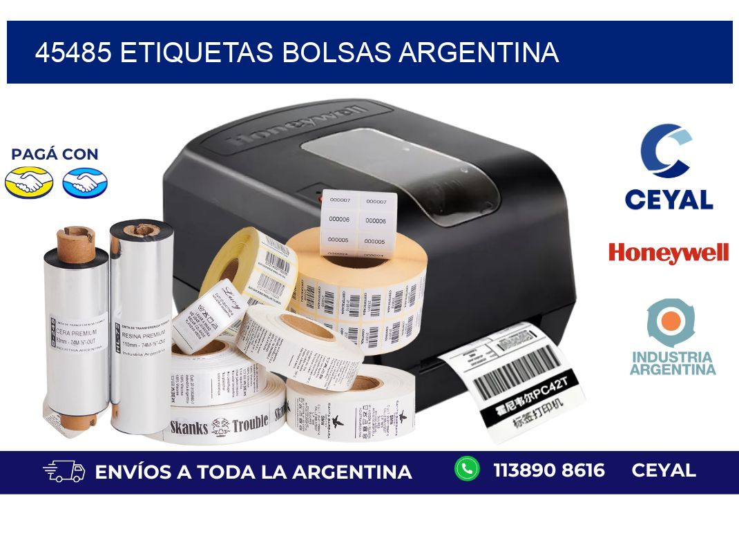45485 ETIQUETAS BOLSAS ARGENTINA