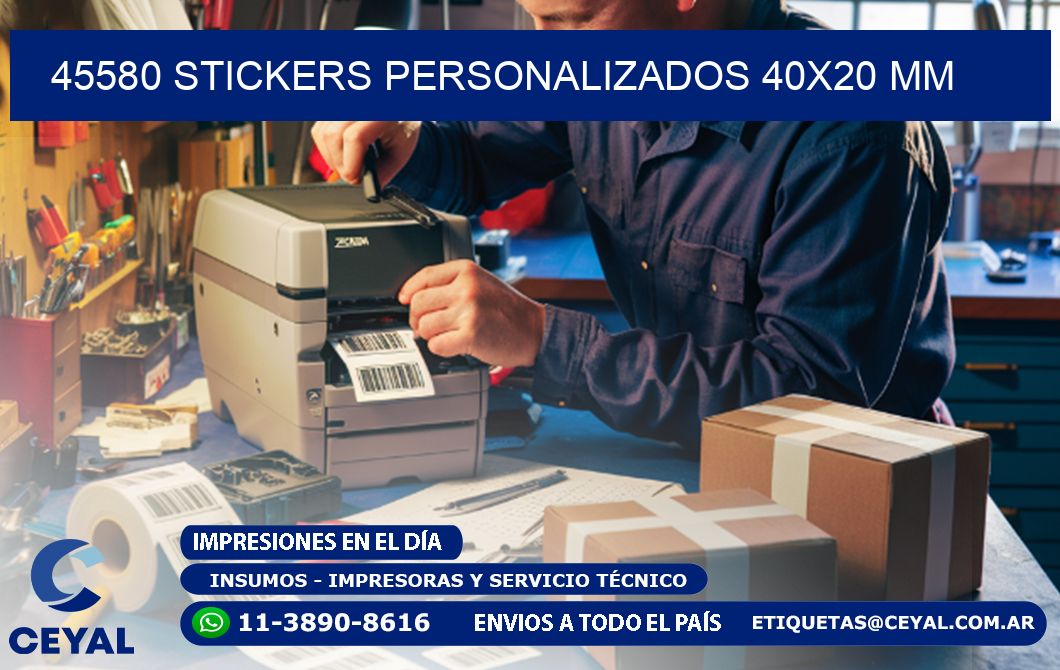 45580 STICKERS PERSONALIZADOS 40x20 mm