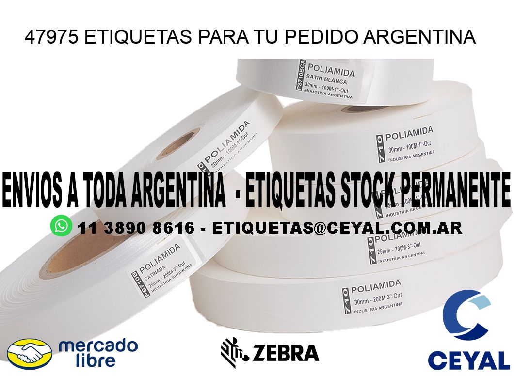 47975 ETIQUETAS PARA TU PEDIDO ARGENTINA