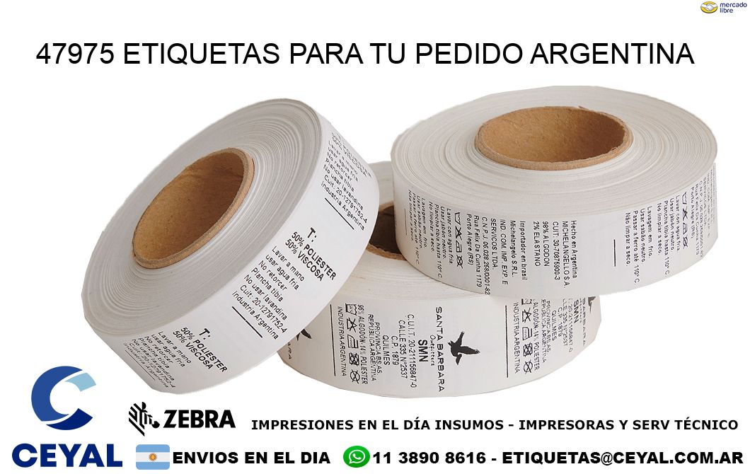 47975 ETIQUETAS PARA TU PEDIDO ARGENTINA