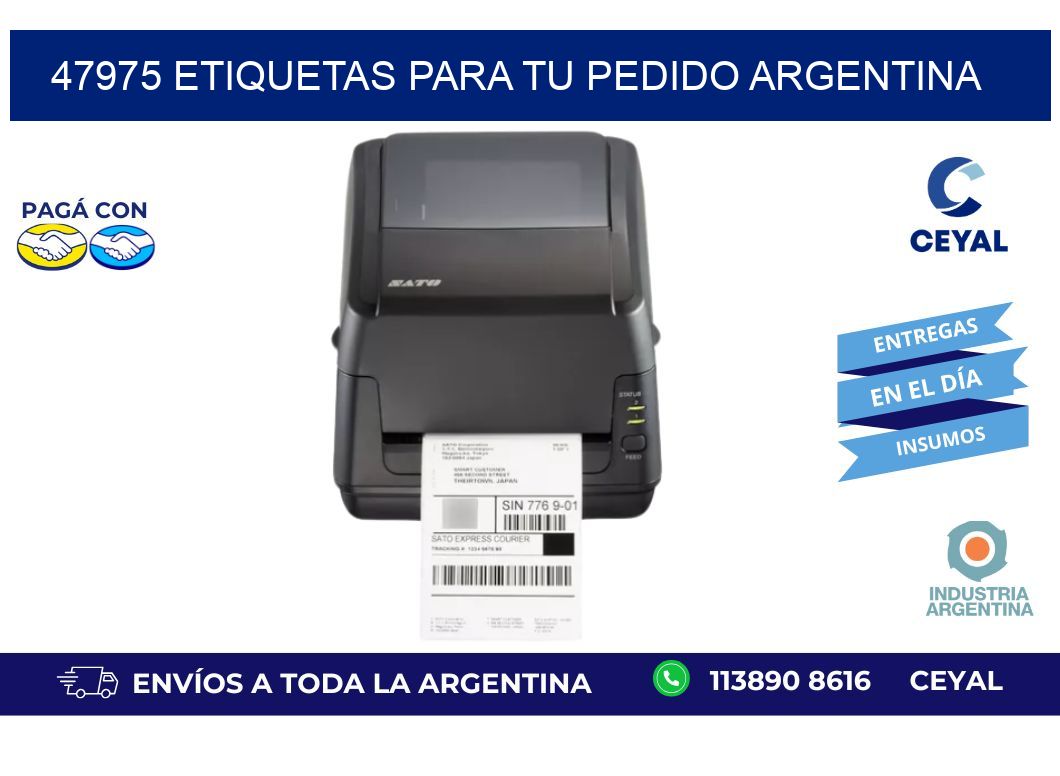 47975 ETIQUETAS PARA TU PEDIDO ARGENTINA