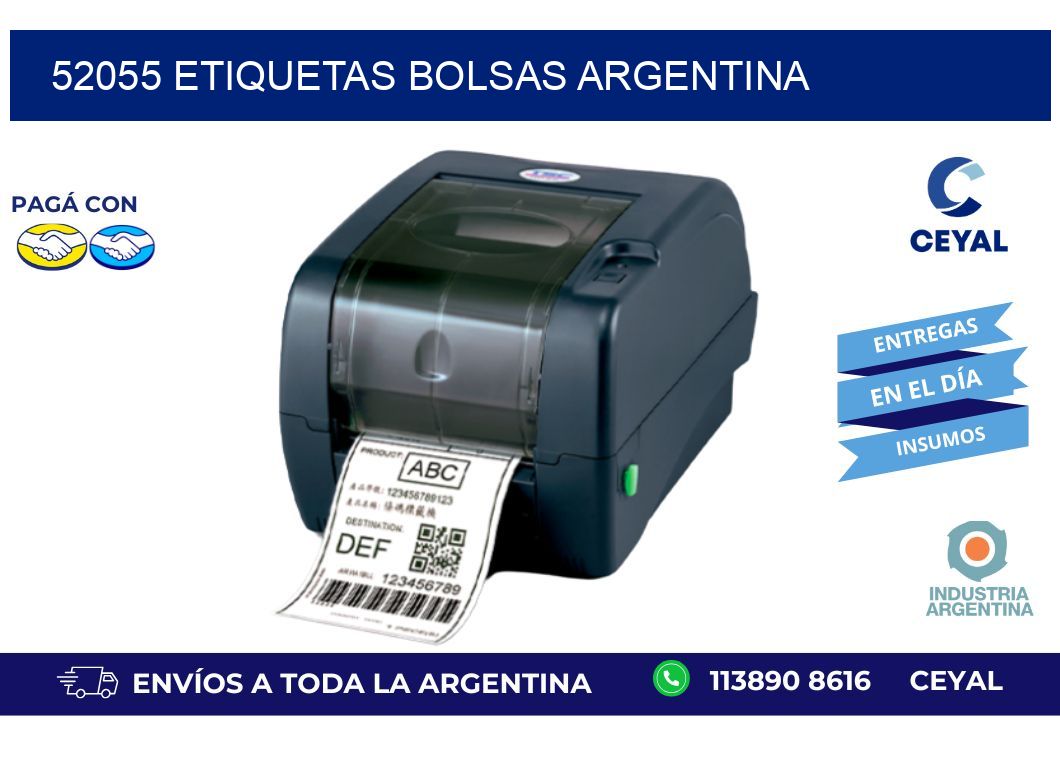 52055 ETIQUETAS BOLSAS ARGENTINA