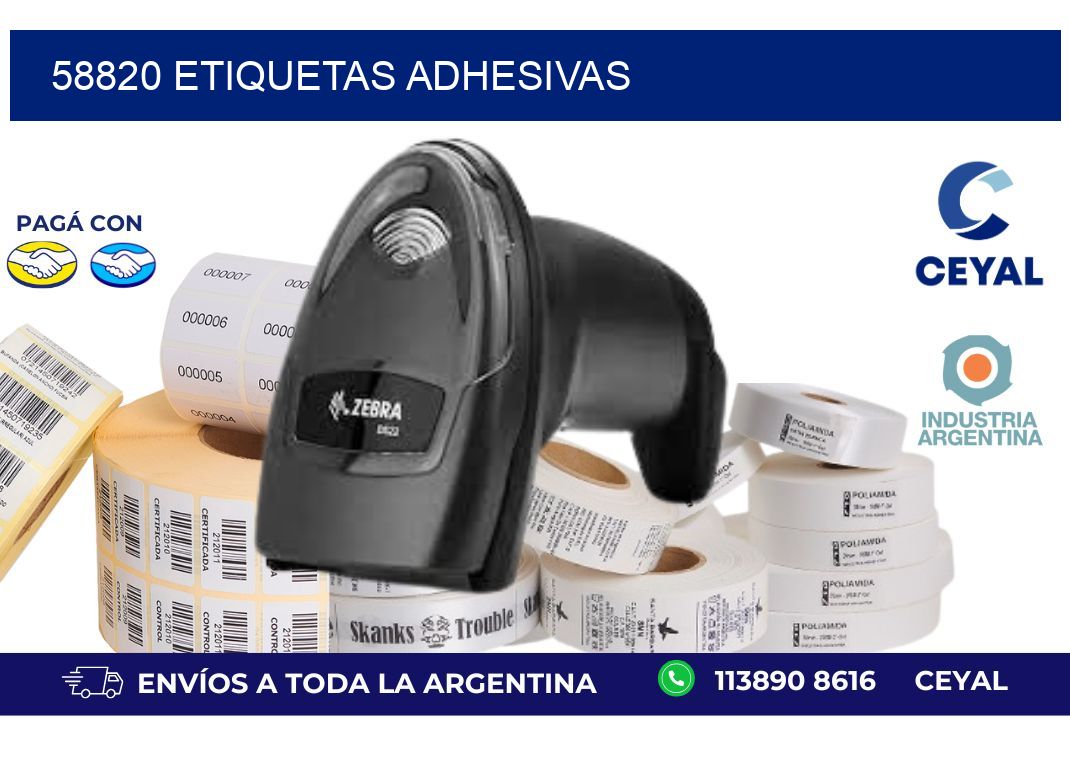 58820 ETIQUETAS ADHESIVAS
