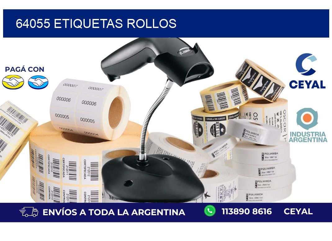 64055 ETIQUETAS ROLLOS