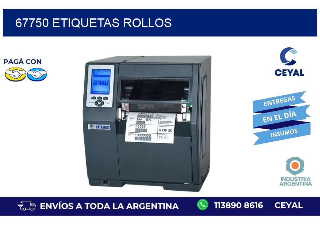 67750 ETIQUETAS ROLLOS
