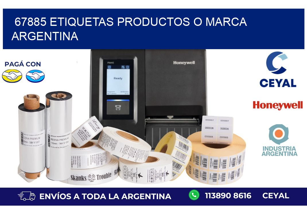 67885 ETIQUETAS PRODUCTOS O MARCA ARGENTINA