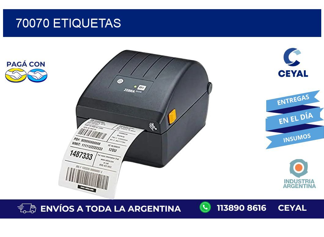 70070 ETIQUETAS