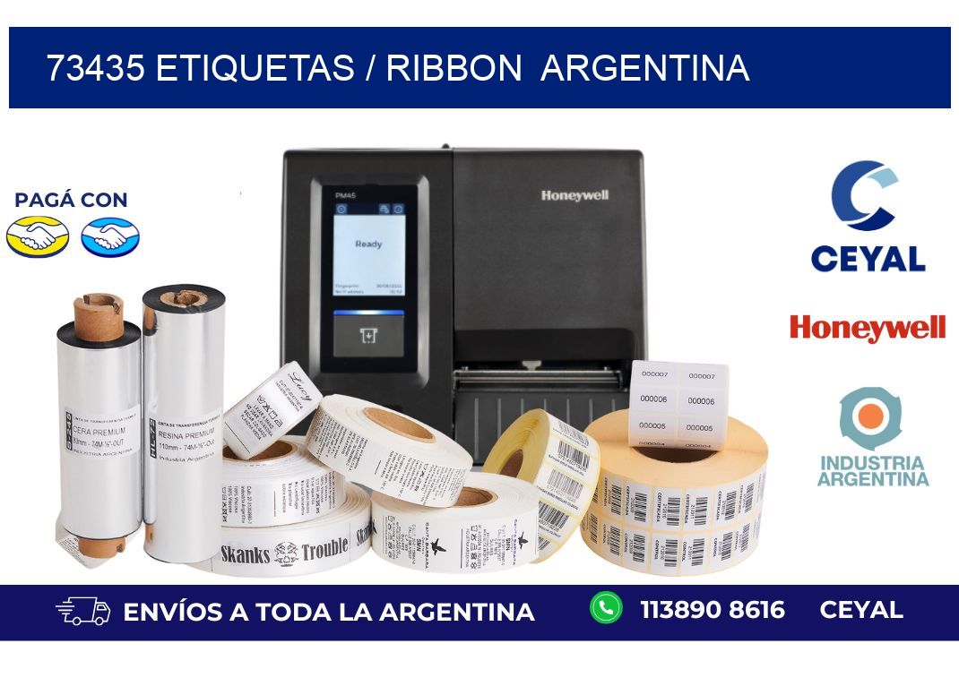 73435 ETIQUETAS / RIBBON  ARGENTINA