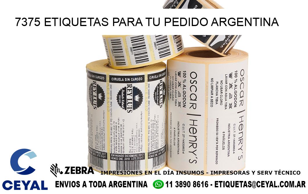 7375 ETIQUETAS PARA TU PEDIDO ARGENTINA